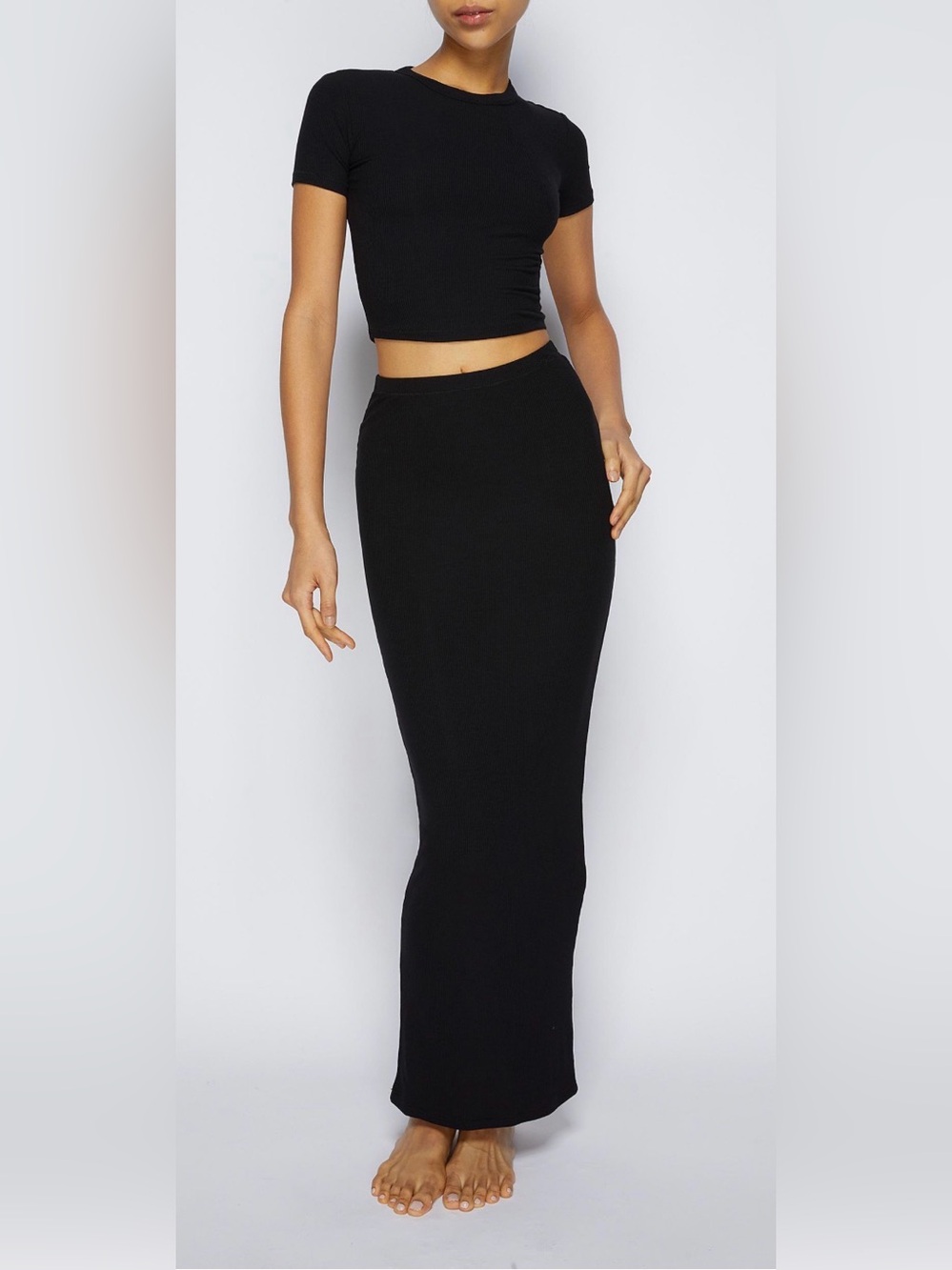 SKIMS Soft Lounge Long Skirt ONYX Medium